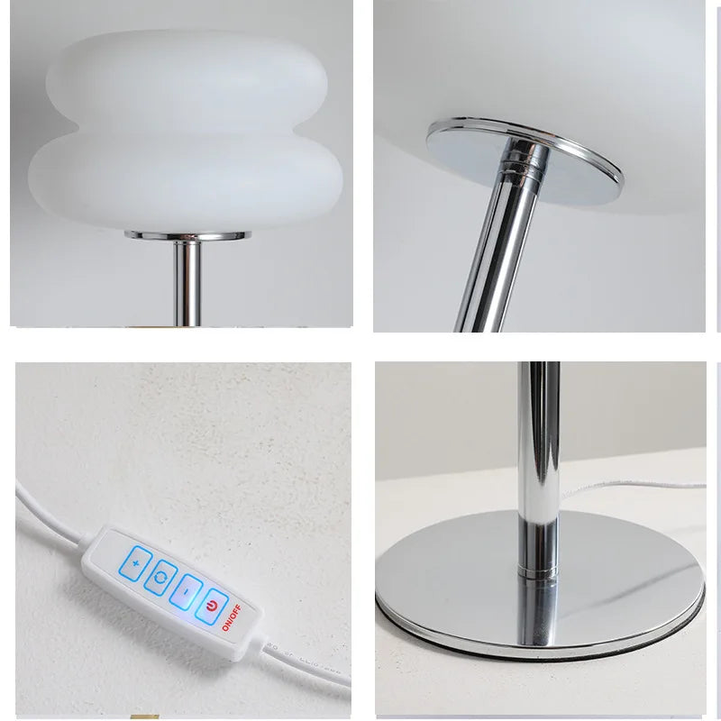 Macaron LED Table Lamp Trichromatic Dimming Living Room Atmosphere Lamps Eye Protection Night Light Girl Bedroom Bedside Decor