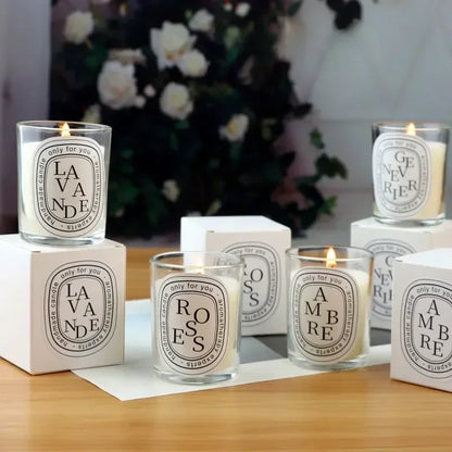 Romântico Fragrância Perfado transparente Romantil Luz de luz perfumada Velas aromáticas Vedas de convidado Velas de casamento Jar