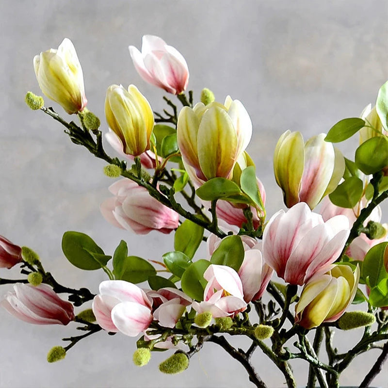 Künstliche Blumen Simulation Magnolia Zweig für Wohnzimmer Dekoration