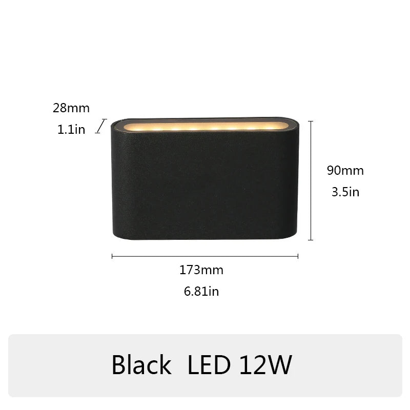 PIR sensor LED Modern Outdoor Waterproof Wall Lamp Indoor Bedroom Living Room Balcony Wall Light Home Lighting Aluminum Wall