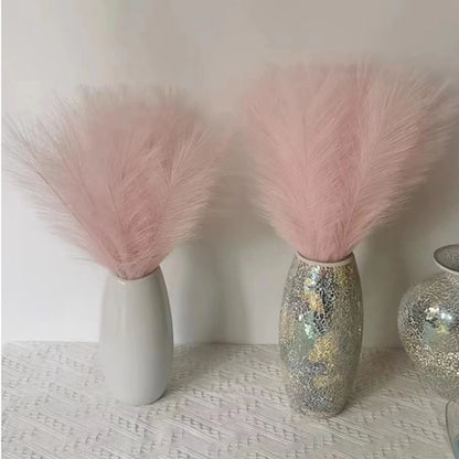 10PCS Artificial Pampas Grass Crafts Bouquet For Home Wedding Decora Accessories Party Room Decor Bedroom Vase Fake Plant Reed
