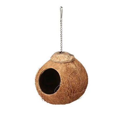 Kokose Hide Bird Nest Bird House z drabiną wspinaczkową naturalną kryjówkę na papugę papugi papugi uparki gołębi