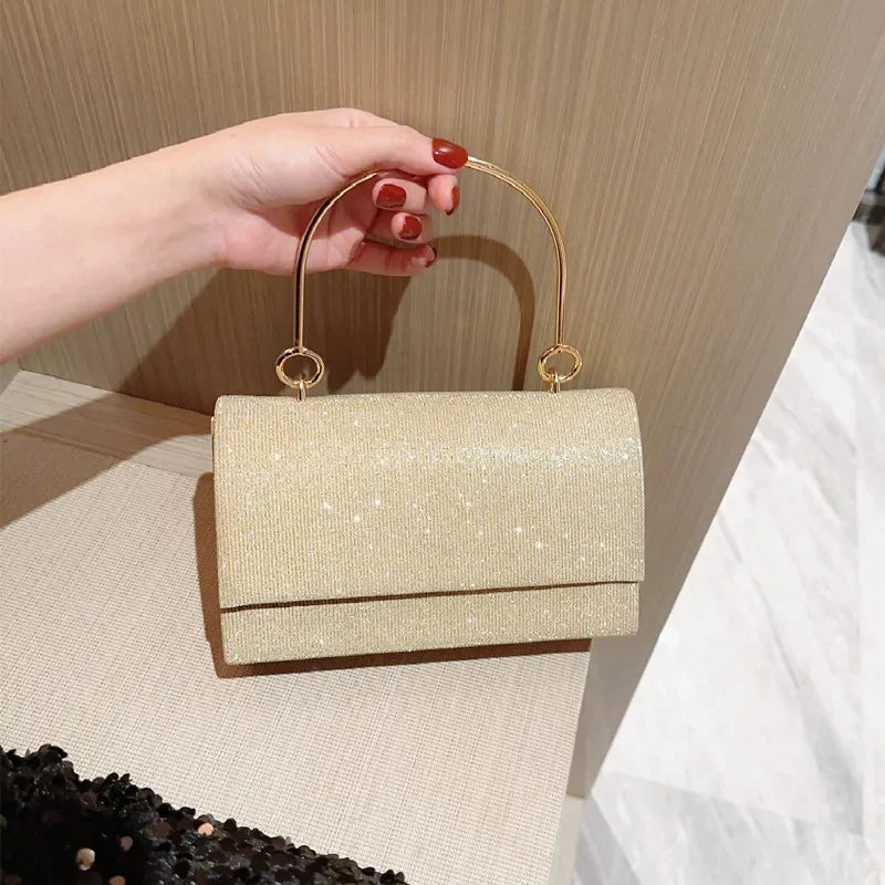 Bolso de embrague de boda brillante para mujeres chicas Glitter Bolso de hombro Bolsa de boda Bolso de citas Bolso de noche.