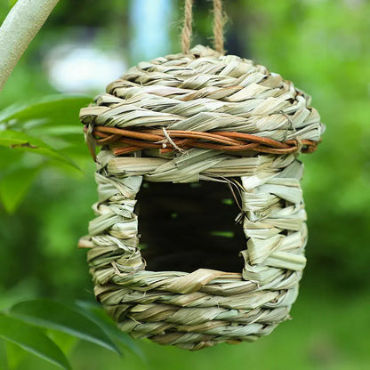 Stráfugl nest búr úti heitt fugl nest og fuglahús gæludýrafurðir skreytingar gras nest hangandi nest búr páfagaukur búr