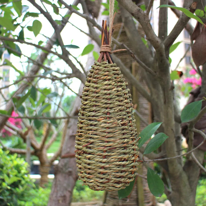 Visící ptačí dům Natural Fiber Finch ptačí hnízdo chata venkovní klece úkryt úkryt úkrytu