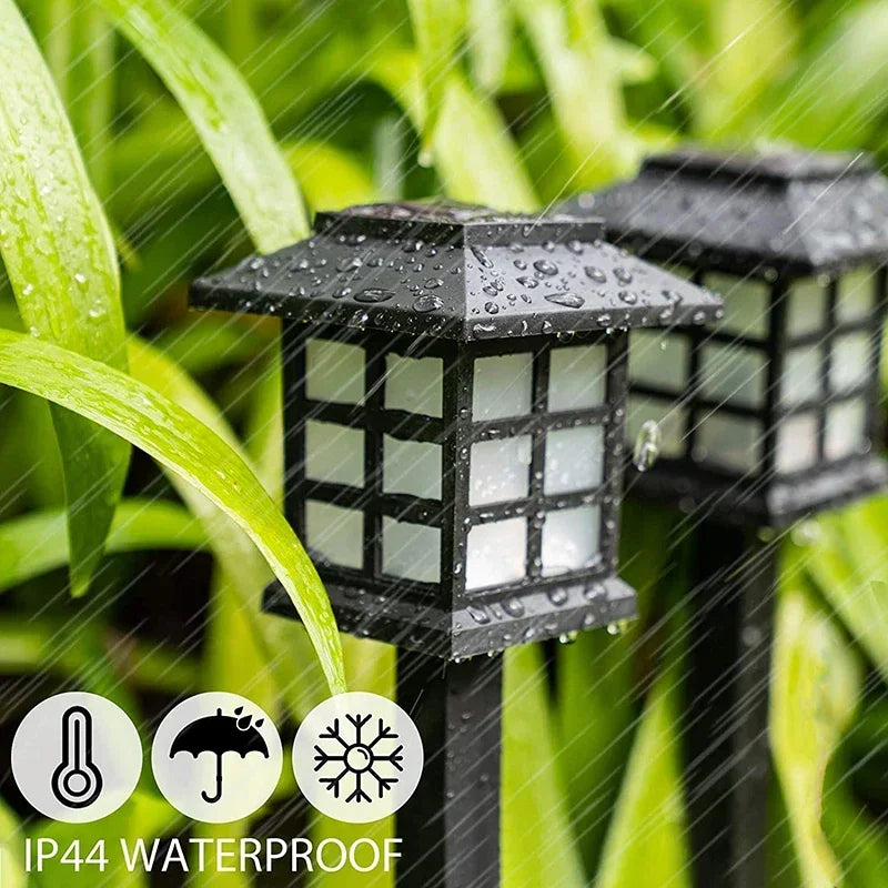 2/4/6/8 stks Solar LED Pathway Lights Outdoor Waterdichte Walkway Garden Decor Street Lamp voor landschapswerf Patio oprit