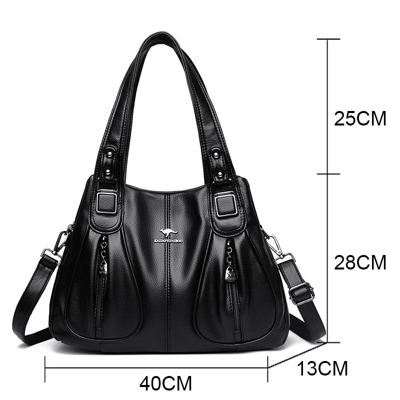Luksuriøse håndvesker kvinner vesker designer stor kapasitet crossbody vesker for kvinner 2023 ny skulderveske ekte skinnhåndveske