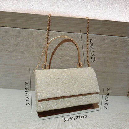 Bolso de embrague de boda brillante para mujeres chicas Glitter Bolso de hombro Bolsa de boda Bolso de citas Bolso de noche.