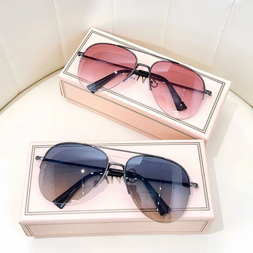 Sluneční brýle módního gradientu pro muže Big Frame Pilot Sun Glasses Design Anti-Reflext Lunette de Soleil Homme UV400 (bez krabice)