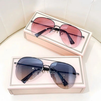 Sluneční brýle módního gradientu pro muže Big Frame Pilot Sun Glasses Design Anti-Reflext Lunette de Soleil Homme UV400 (bez krabice)