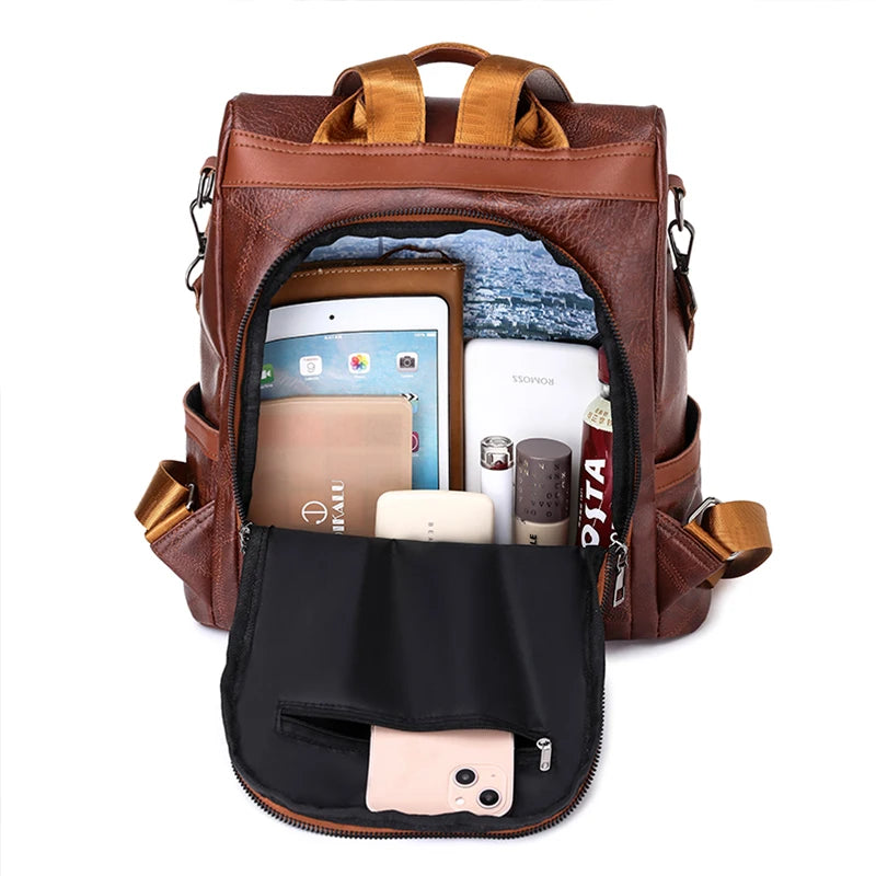 2023 New Hot Women's Backpack Designer de alta qualidade Couro macio Moda simples Moda Backpack Sacos de ombro antitheft de grande capacidade