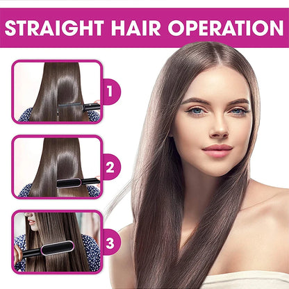 Hair Brush Hot Air Comb Straightening Dryer Styler Air Hot Air Brush Flat Iron Hair Straightener Brush