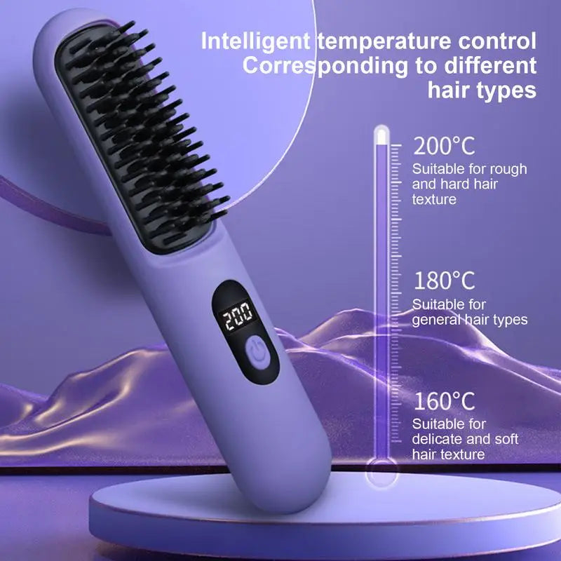 Mini Ferramentas de estilo de cabelo de pente quente de alisador de cabelo