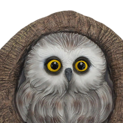 Owl Statue Garden Tree Decoration Hand Painted Water Resistant Gardening Art for Housewarming Gifts Easily Install Multipurpose