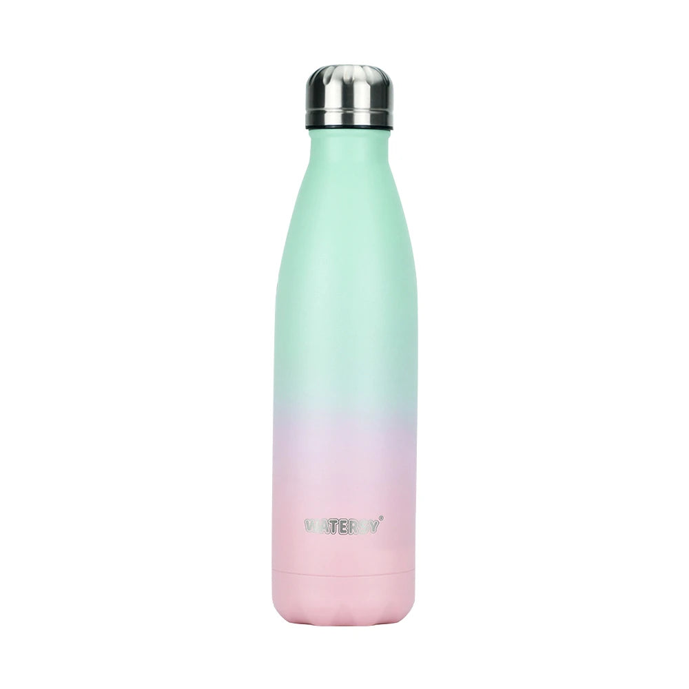 500ML Stainless Steel Thermos Mug Sports Water Bottle Cold and Hot Thermal Cups Vacuum Travel Tumbler Mug Thermal Bike Bottle