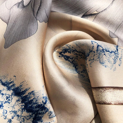 Ženy čisté hedvábné šály a šály tištěné značkové šály zábaly dlouhé velikosti Foulard Femme Summer Summer Headcheif Summer Pašmina