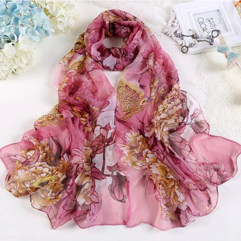Kvinner mote chiffon georgette silkeskjerf for muslim