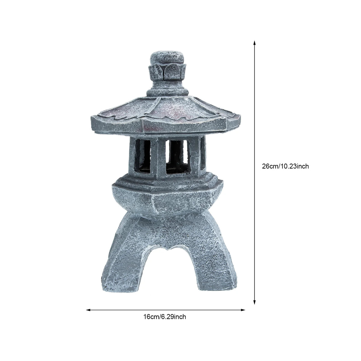 Pagoda Garden Solar Estatua al aire libre Ligera iluminación de la linter