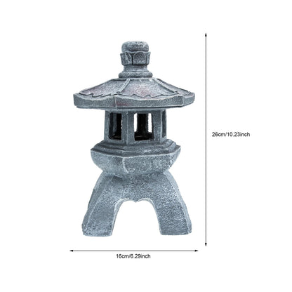 Pagoda Garden Solar Estatua al aire libre Ligera iluminación de la linter