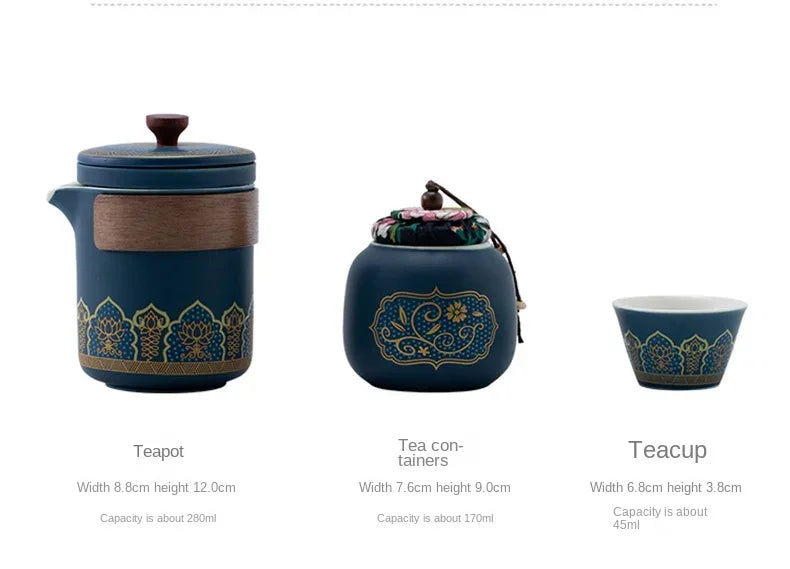 Retro Style Tea Set Gift Box Set Fast Ceramic Business Gifts Company Staff with Hand Gifts