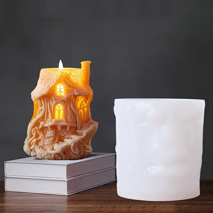DIY Castle shaped Candle Silicone Mold House Candle Mould European style Villa Dome House Castle Resin Concrete Gypsum Molds