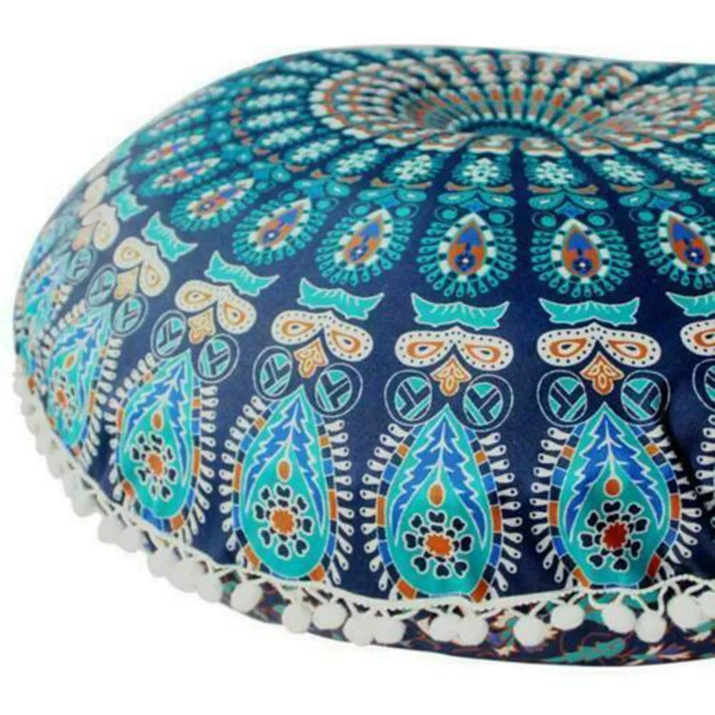 43cm rotund mandala pernă boem pernă acoperire pernă pernă pernă de podea acoperire pentru casă/hotel perne de flori imprimate pernă imprimată