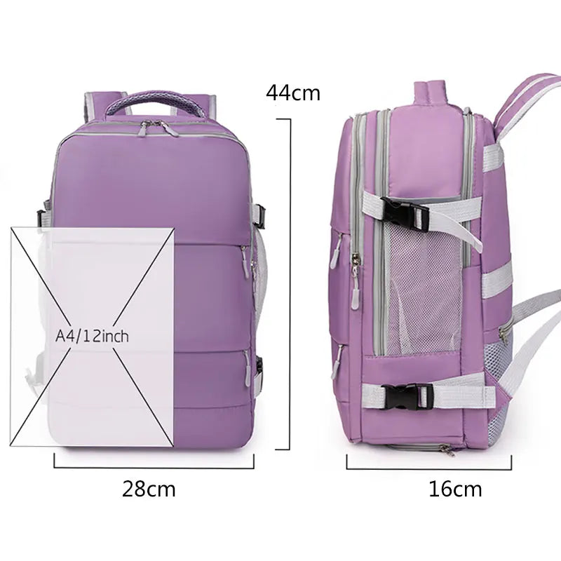 Donne viaggiano zaino repellente per il repellente daypack adolescenti ragazze usb ricarica laptop school con scarpe con cinturino per bagagli borsa xa337c