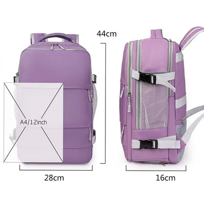 Donne viaggiano zaino repellente per il repellente daypack adolescenti ragazze usb ricarica laptop school con scarpe con cinturino per bagagli borsa xa337c