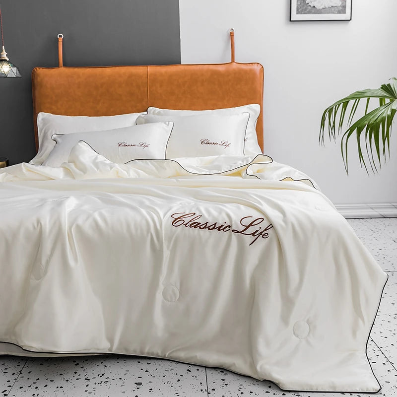 Coubitre de refroidissement à glace lisse en soie lavée 100% lavée pour lit soie couverture de couverture d'été cool et cool