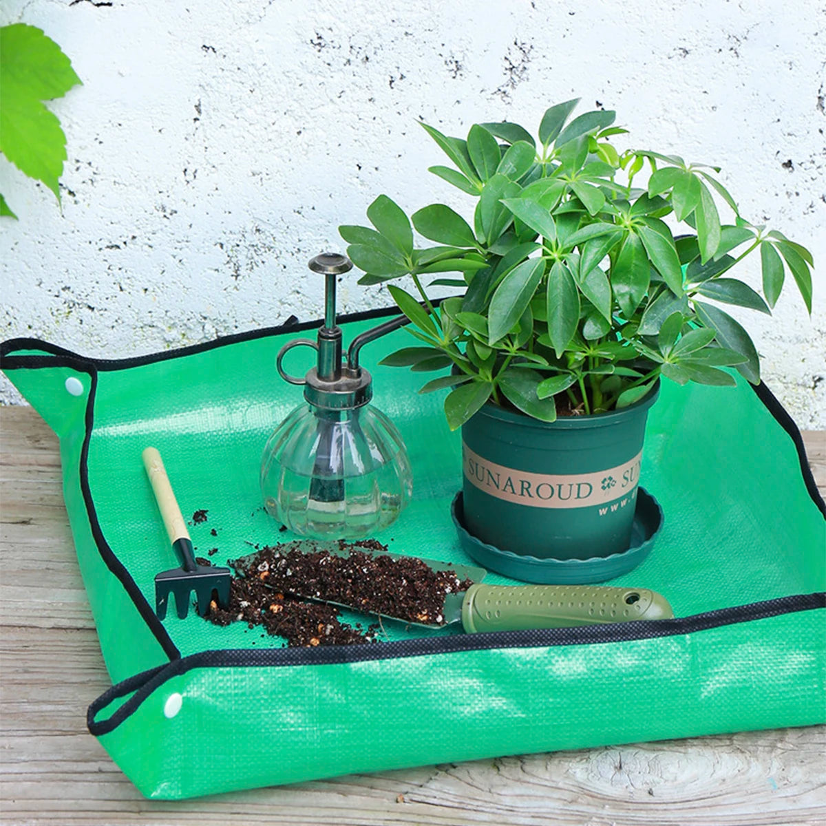 Planta endurtaka garðamottu vatnsheldur ígræðsla mottur innanhúss succulent potting mott