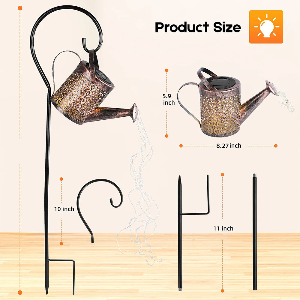 Udarea solară poate fi agățată de ceainic ușor Lantern ușor impermeabil decor de grădină lampă retro pentru masă exterioară curte de gazon
