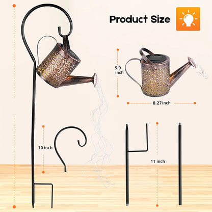 Udarea solară poate fi agățată de ceainic ușor Lantern ușor impermeabil decor de grădină lampă retro pentru masă exterioară curte de gazon