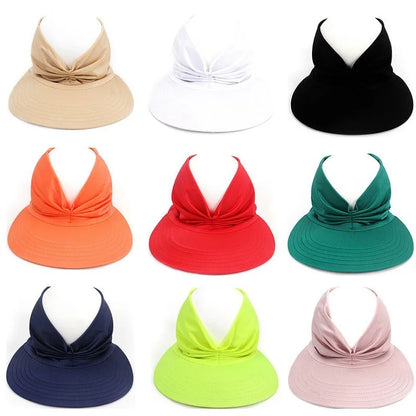 Pălărie de pălărie de vară vara soare pălărie feminină anti-uv elastică top top hat hats in aerisit pălării de soare vara plajă pălărie de vizieră capace pentru doamnă