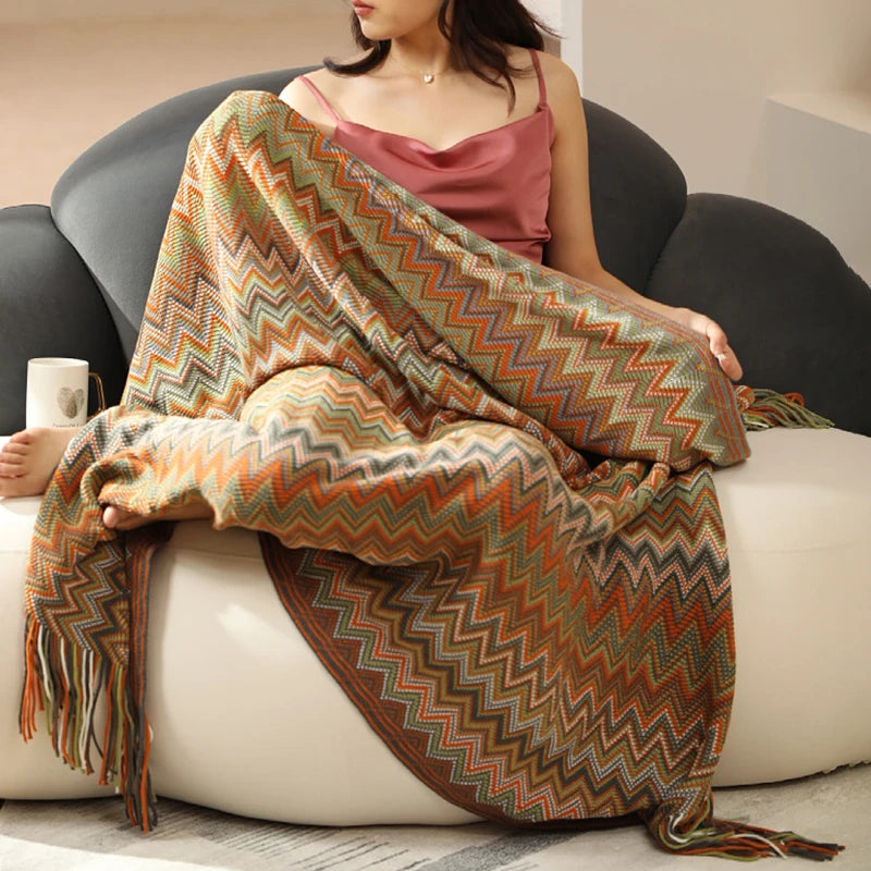 Boho postel Plaid Deka Geometrie Aztec Baja přikrývky Etnická pohovka obálky Slipcover Decor Hous visí tapiserie koberec Cobertor