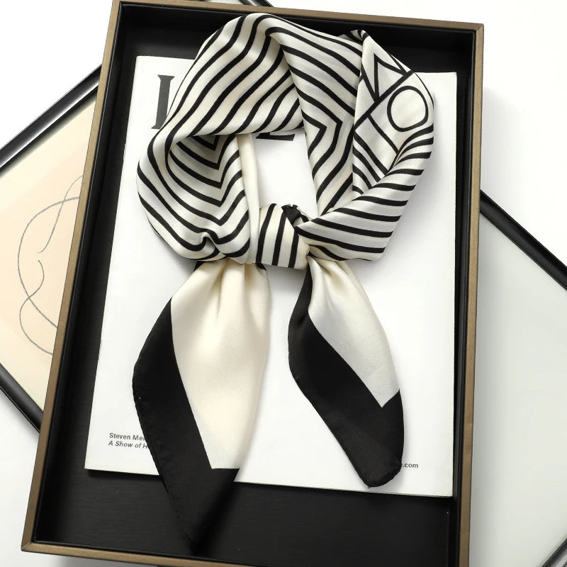 70x70cm Femenina de seda Silk Feeling Neck Square Office Office Muffler Camufler Atendedores de vuelo Ayuntades de pañuelo Rings Wrap