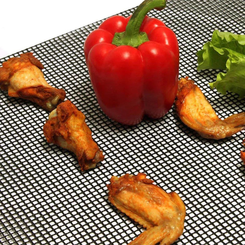 Nelepiteľné grilovanie sieťoviny Opätovne použiteľné tepelné odolnosť BBQ pečenie čistá podložka kuchynská varenie fajčiar