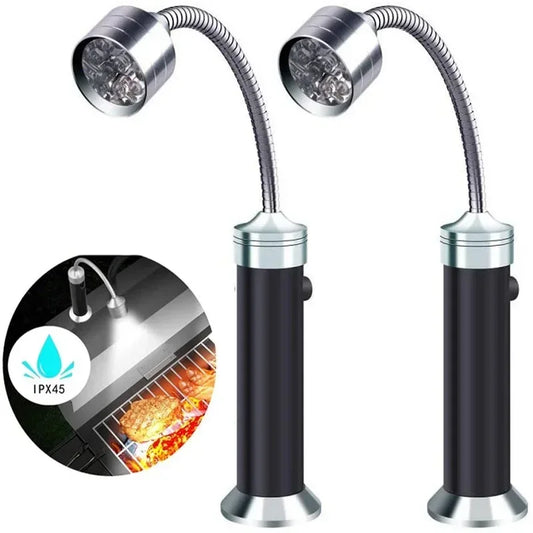Magnetické vonkajšie grilované grilovanie grilu LED gril LED GRILL LIGH LED nastaviteľné flexibilné LED LED 360 stupňov tepelne odolné s tepelnou lampa