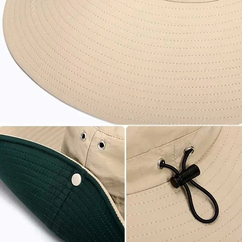 2024 Casual Fishing Hat UPF 50+ Cowboy Hat Summer Sunshade Outdoor Camping Sun Hat Breptable Wide Brim Visor Fisherman's Hats