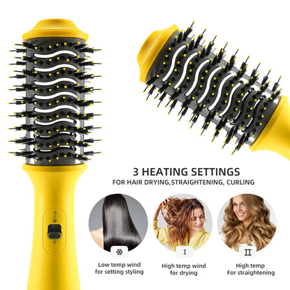 Brosse de 3 po Brosse à air chaud sèche-cheveux en une étape et sèche-linge et sèche-linge Brosse de sèche-lin