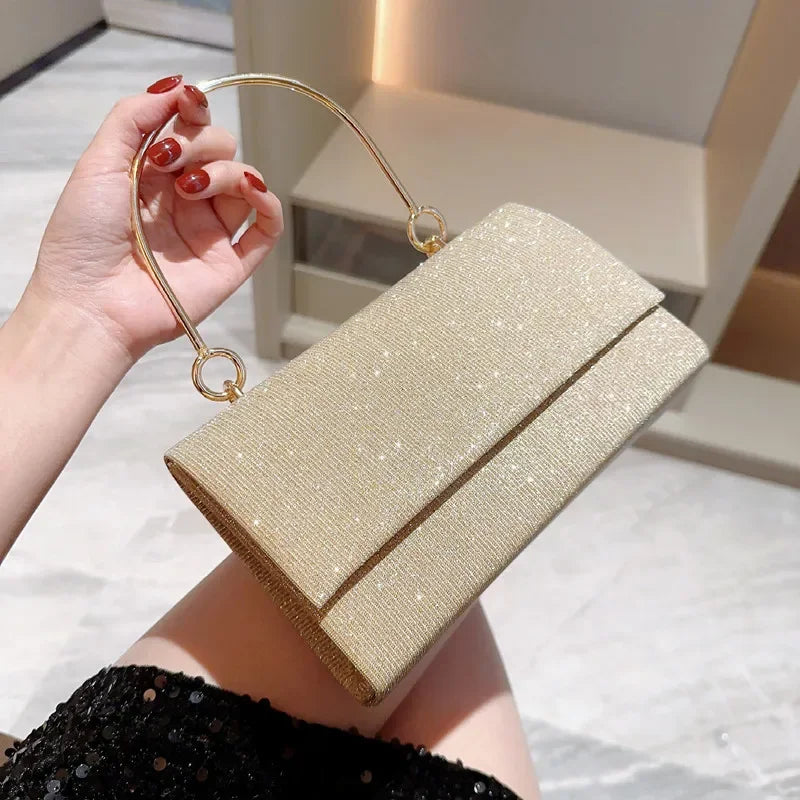 Bolso de embrague de boda brillante para mujeres chicas Glitter Bolso de hombro Bolsa de boda Bolso de citas Bolso de noche.