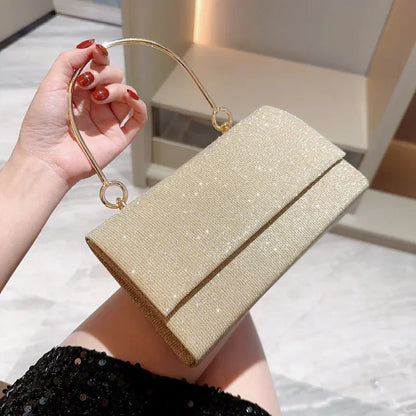 Bolso de embrague de boda brillante para mujeres chicas Glitter Bolso de hombro Bolsa de boda Bolso de citas Bolso de noche.