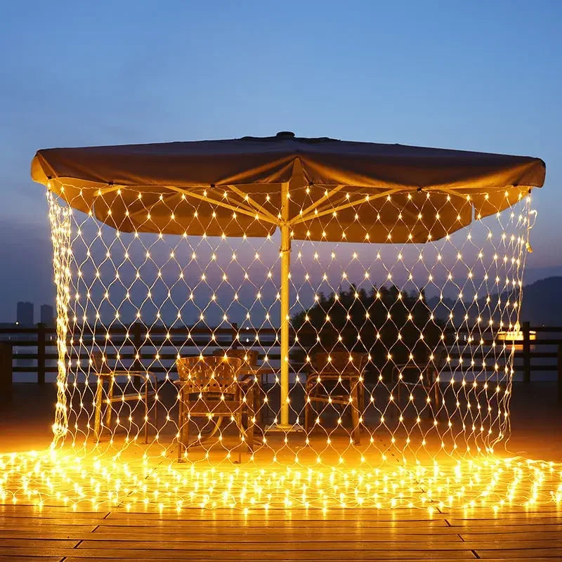 Wtyczka słoneczna lub UE 3*2M LED LIDE LIGET NET Outdoor Net siatkowe lampy warstwa drzewa Light
