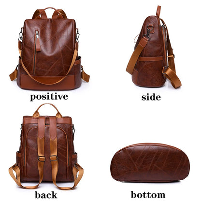 2023 New Hot Women's Backpack Designer de alta qualidade Couro macio Moda simples Moda Backpack Sacos de ombro antitheft de grande capacidade