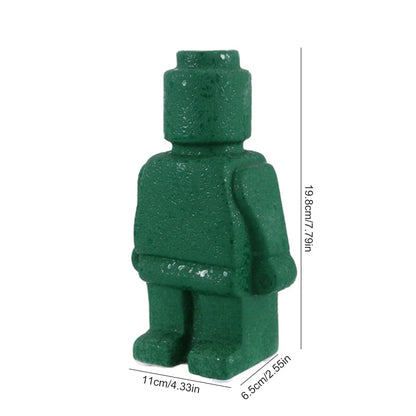 Minifigure Building Blocks Resin Robot Flower Vase Home Decoration Modern Home Interior Office Desk Decoration Pendants ваза 화병