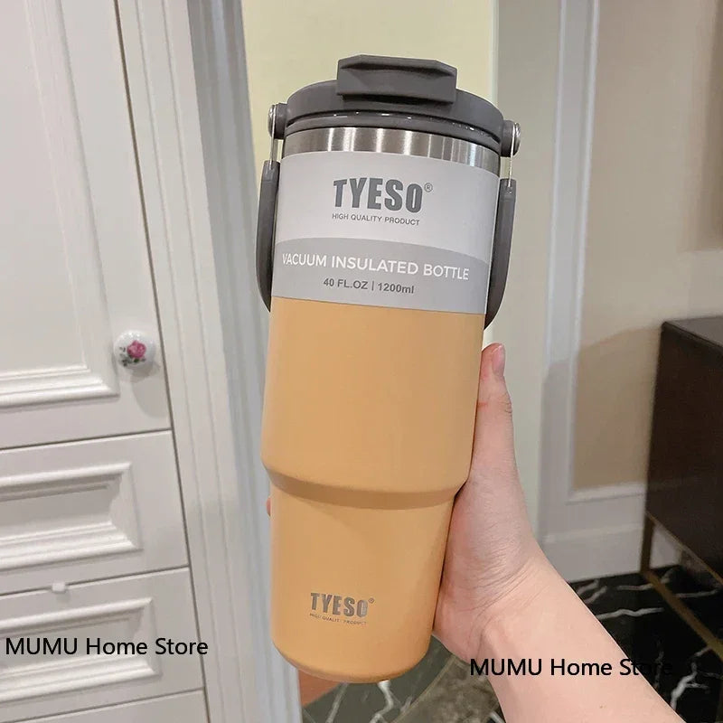 Tyeso Stainless Steel Coffee Cup Cold And Hot Double-layer Insulated Cup Tumbler Thermo Water Bottle Car Travel Mug Vacuum Flask
