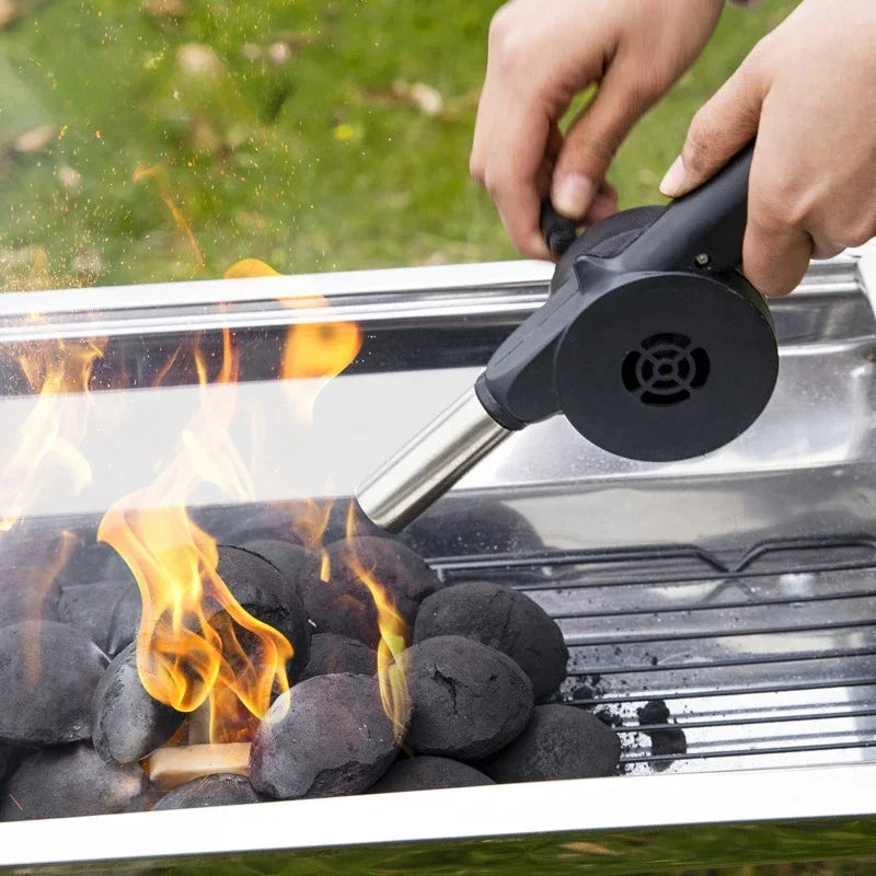 Hand betriebene Gebläse Hand BBQ Lüfter Outdoor Grillen Luftgebläse für Grillpicknick Handbuch Grill BBQ Lüfter Fire Bellows BBQ Tools