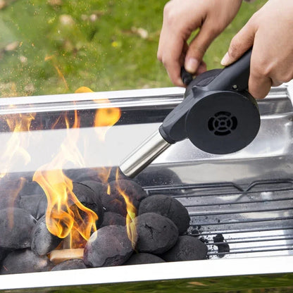 Hand betriebene Gebläse Hand BBQ Lüfter Outdoor Grillen Luftgebläse für Grillpicknick Handbuch Grill BBQ Lüfter Fire Bellows BBQ Tools