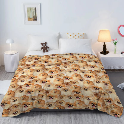 Pomeranische Wurfdecke Fuzzy Dog Decke für Kinder Pommerianische Geschenke für pommerianische Liebhaber gemütliche Decke für Couchsofa Bett