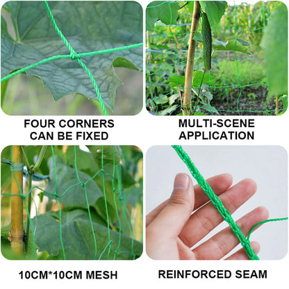 Garden Netting Plant Vine Growing Holder Robust Plant Trellis Support Holder agurk hængende melon klatring netto haveforsyninger