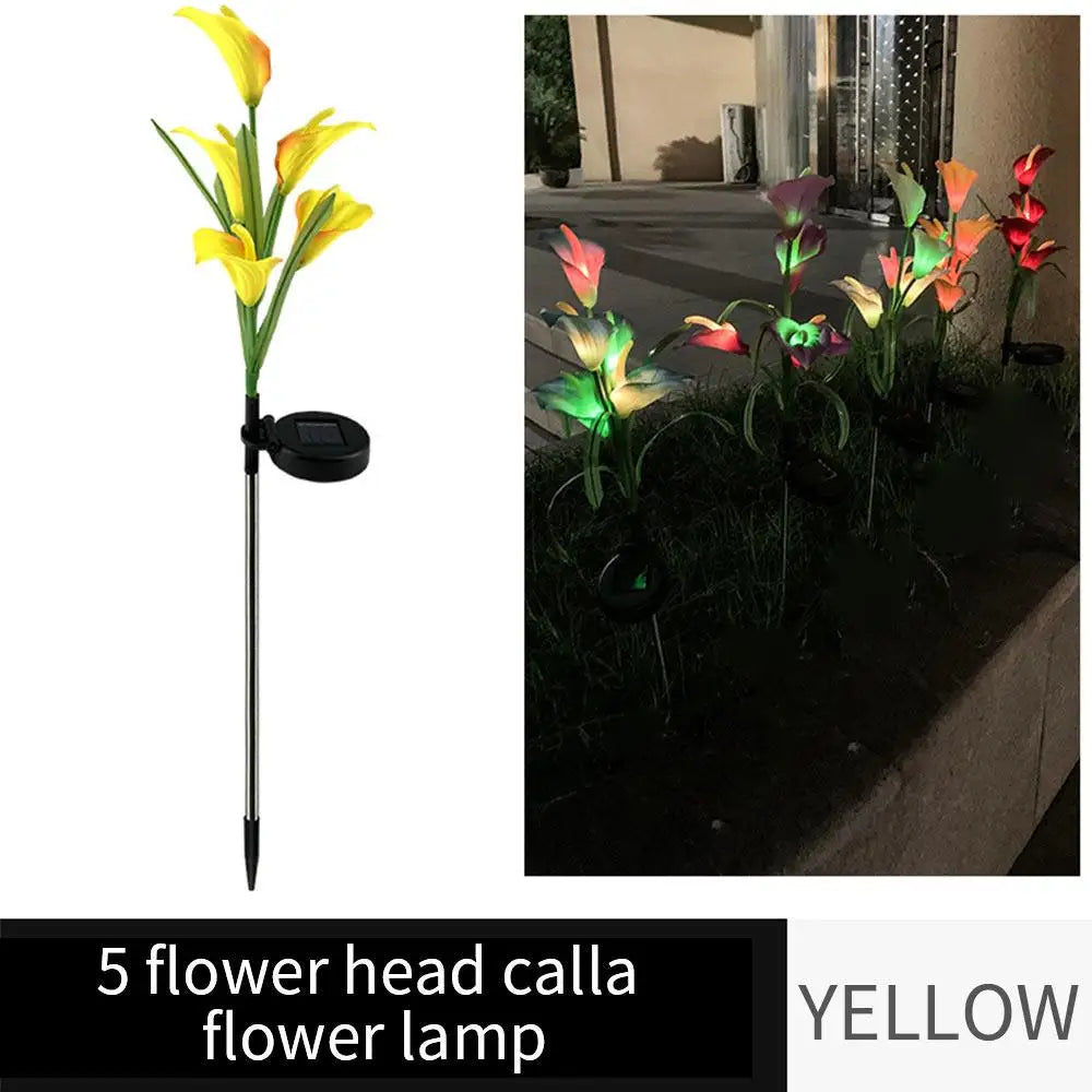 LED Solar Light Calla Lily Lantern Garden Lawn Landscape -laajennusvalaistus ruohopolun kadun koristeelle